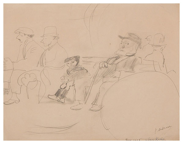 La salle d'attente (The Waiting Room), drawing by Jules Pascin